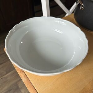 White Scalloped Edge Bowl